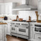 60 In. 7.4 Cu. Ft. Legacy Dual Fuel Range With 9 Burner Gas Cooktop And 2 Electric Convection Ovens In Satin Stainless Steel