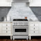30 In. 4.0 Cu. Ft. Legacy Dual Fuel Range With Gas Cooktop And Electric Convection Oven In Satin Stainless Steel With 4 Brass Burners