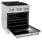 30 In. 4.0 Cu. Ft. Legacy Dual Fuel Range With Gas Cooktop And Electric Convection Oven In Satin Stainless Steel With 4 Brass Burners