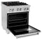 30 In. 4.0 Cu. Ft. Legacy Dual Fuel Range With Gas Cooktop And Electric Convection Oven In Satin Stainless Steel With 4 Brass Burners