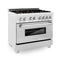 36 In. 4.6 Cu. Ft. Legacy Dual Fuel Range With Gas Cooktop And Electric Convection Oven In Satin Stainless Steel With 6 Brass Burners
