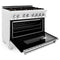 36 In. 4.6 Cu. Ft. Legacy Dual Fuel Range With Gas Cooktop And Electric Convection Oven In Satin Stainless Steel With 6 Brass Burners