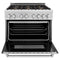 36 In. 4.6 Cu. Ft. Legacy Dual Fuel Range With Gas Cooktop And Electric Convection Oven In Satin Stainless Steel With 6 Brass Burners