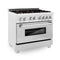 36 In. 4.6 Cu. Ft. Legacy Dual Fuel Range With Gas Cooktop And Electric Convection Oven In Satin Stainless Steel With 6 Brass Burners