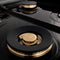 48 In. 6.0 Cu. Ft. Legacy Dual Fuel Range With Gas Cooktop And 2 Electric Ovens In Satin Stainless Steel With 6 Brass Burners