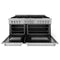 60 In. 7.4 Cu. Ft. Legacy Dual Fuel Range With Gas Cooktop And 2 Electric Convection Ovens In Satin Stainless Steel With 8 Brass Burners
