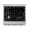 30 In. 4.0 Cu. Ft. Legacy Dual Fuel Range With 4 Burner Gas Cooktop And Electric Convection Oven In Satin Stainless Steel And White Matte Door
