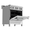 30 In. 4.0 Cu. Ft. Legacy Dual Fuel Range With 4 Burner Gas Cooktop And Electric Convection Oven In Satin Stainless Steel And White Matte Door