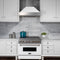 30 In. 4.0 Cu. Ft. Legacy Dual Fuel Range With 4 Burner Gas Cooktop And Electric Convection Oven In Satin Stainless Steel And White Matte Door