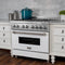 30 In. 4.0 Cu. Ft. Legacy Dual Fuel Range With 4 Burner Gas Cooktop And Electric Convection Oven In Satin Stainless Steel And White Matte Door