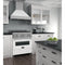 30 In. 4.0 Cu. Ft. Legacy Dual Fuel Range With 4 Burner Gas Cooktop And Electric Convection Oven In Satin Stainless Steel And White Matte Door