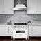 36 In. 4.6 Cu. Ft. Legacy Dual Fuel Range With 6 Burner Gas Cooktop And Electric Convection Oven In Satin Stainless Steel And White Matte Door