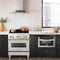 Autograph Edition 30 In. 4.0 Cu. Ft. Legacy Dual Fuel Range With 4 Burner Gas Cooktop And Electric Convection Oven In Satin Stainless Steel And Polished Gold Accents