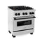 Autograph Edition 30 In. 4.0 Cu. Ft. Legacy Dual Fuel Range With 4 Burner Gas Cooktop And Electric Convection Oven In Satin Stainless Steel And Matte Black Accents