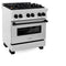 Autograph Edition 30 In. 4.0 Cu. Ft. Legacy Dual Fuel Range With 4 Burner Gas Cooktop And Electric Convection Oven In Satin Stainless Steel And Matte Black Accents