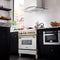 Autograph Edition 36 In. 4.6 Cu. Ft. Legacy Dual Fuel Range With 6 Burner Gas Cooktop And Electric Convection Oven In Satin Stainless Steel And Polished Gold Accents