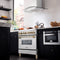 Autograph Edition 36 In. 4.6 Cu. Ft. Legacy Dual Fuel Range With 6 Burner Gas Cooktop And Electric Convection Oven In Satin Stainless Steel And Polished Gold Accents