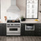Autograph Edition 36 In. 4.6 Cu. Ft. Legacy Dual Fuel Range With 6 Burner Gas Cooktop And Electric Convection Oven In Satin Stainless Steel And Matte Black Accents