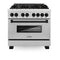 Autograph Edition 36 In. 4.6 Cu. Ft. Legacy Dual Fuel Range With 6 Burner Gas Cooktop And Electric Convection Oven In Satin Stainless Steel And Matte Black Accents