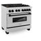Autograph Edition 36 In. 4.6 Cu. Ft. Legacy Dual Fuel Range With 6 Burner Gas Cooktop And Electric Convection Oven In Satin Stainless Steel And Matte Black Accents