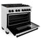 Autograph Edition 36 In. 4.6 Cu. Ft. Legacy Dual Fuel Range With 6 Burner Gas Cooktop And Electric Convection Oven In Satin Stainless Steel And Matte Black Accents