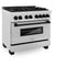 Autograph Edition 36 In. 4.6 Cu. Ft. Legacy Dual Fuel Range With 6 Burner Gas Cooktop And Electric Convection Oven In Satin Stainless Steel And Matte Black Accents