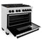 Autograph Edition 36 In. 4.6 Cu. Ft. Legacy Dual Fuel Range With 6 Burner Gas Cooktop And Electric Convection Oven In Satin Stainless Steel And Matte Black Accents