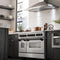 Autograph Edition 48 In. 6.0 Cu. Ft. Legacy Dual Fuel Range With 7 Burner Gas Cooktop And 2 Electric Ovens In Satin Stainless Steel And Matte Black Accents