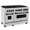 Autograph Edition 48 In. 6.0 Cu. Ft. Legacy Dual Fuel Range With 7 Burner Gas Cooktop And 2 Electric Ovens In Satin Stainless Steel And Matte Black Accents