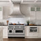Autograph Edition 48 In. 6.0 Cu. Ft. Legacy Dual Fuel Range With 7 Burner Gas Cooktop And 2 Electric Ovens In Satin Stainless Steel And Matte Black Accents