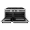 Autograph Edition 60 In. 7.4 Cu. Ft. Legacy Dual Fuel Range With 9 Burner Gas Cooktop And 2 Electric Convection Ovens In Satin Stainless Steel And Matte Black Accents