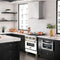 Autograph Edition 30 In. 4.0 Cu. Ft. Legacy Dual Fuel Range With 4 Burner Gas Cooktop And Electric Convection Oven In Satin Stainless Steel With White Matte Door And Champagne Bronze Accents