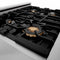 Autograph Edition 30 In. 4.0 Cu. Ft. Legacy Dual Fuel Range With 4 Burner Gas Cooktop And Electric Convection Oven In Satin Stainless Steel With White Matte Door And Matte Black Accents
