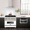 Autograph Edition 36 In. 4.6 Cu. Ft. Legacy Dual Fuel Range With 6 Burner Gas Cooktop And Electric Convection Oven In Satin Stainless Steel With White Matte Door And Champagne Bronze Accents