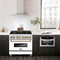 Autograph Edition 36 In. 4.6 Cu. Ft. Legacy Dual Fuel Range With 6 Burner Gas Cooktop And Electric Convection Oven In Satin Stainless Steel With White Matte Door And Champagne Bronze Accents
