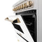 Autograph Edition 36 In. 4.6 Cu. Ft. Legacy Dual Fuel Range With 6 Burner Gas Cooktop And Electric Convection Oven In Satin Stainless Steel With White Matte Door And Polished Gold Accents
