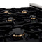 Autograph Edition 36 In. 4.6 Cu. Ft. Legacy Dual Fuel Range With 6 Burner Gas Cooktop And Electric Convection Oven In Satin Stainless Steel With White Matte Door And Matte Black Accents