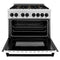 Autograph Edition 36 In. 4.6 Cu. Ft. Legacy Dual Fuel Range With 6 Burner Gas Cooktop And Electric Convection Oven In Satin Stainless Steel With White Matte Door And Matte Black Accents