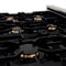 Autograph Edition 36 In. 4.6 Cu. Ft. Legacy Dual Fuel Range With 6 Burner Gas Cooktop And Electric Convection Oven In Satin Stainless Steel With White Matte Door And Matte Black Accents