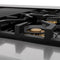 Autograph Edition 48 In. 6.0 Cu. Ft. Legacy Dual Fuel Range With 7 Burner Gas Cooktop And 2 Electric Ovens In Satin Stainless Steel With White Matte Doors And Champagne Bronze Accents