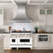 Autograph Edition 48 In. 6.0 Cu. Ft. Legacy Dual Fuel Range With 7 Burner Gas Cooktop And 2 Electric Ovens In Satin Stainless Steel With White Matte Doors And Polished Gold Accents