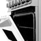 24 In. 2.8 Cu. Ft. Legacy Dual Fuel Range With 4 Burner Gas Cooktop And Electric Convection Oven In Stainless Steel And White Matte Door