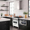 30 In. 4.0 Cu. Ft. Legacy Dual Fuel Range With 4 Burner Gas Cooktop And Electric Convection Oven In Stainless Steel And White Matte Door