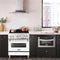30 In. 4.0 Cu. Ft. Legacy Dual Fuel Range With 4 Burner Gas Cooktop And Electric Convection Oven In Stainless Steel And White Matte Door
