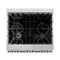 30 In. 4.0 Cu. Ft. Legacy Dual Fuel Range With 4 Burner Gas Cooktop And Electric Convection Oven In Stainless Steel And White Matte Door