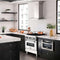 30 In. 4.0 Cu. Ft. Legacy Dual Fuel Range With 4 Burner Gas Cooktop And Electric Convection Oven In Stainless Steel And White Matte Door