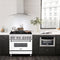 36 In. 4.6 Cu. Ft. Legacy Dual Fuel Range With 6 Burner Gas Cooktop And Electric Convection Oven In Stainless Steel And White Matte Door