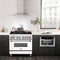 36 In. 4.6 Cu. Ft. Legacy Dual Fuel Range With 6 Burner Gas Cooktop And Electric Convection Oven In Stainless Steel And White Matte Door