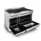 48 In. 6.0 Cu. Ft. Legacy Dual Fuel Range With 7 Burner Gas Cooktop And 2 Electric Ovens In Stainless Steel And White Matte Doors