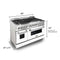 48 In. 6.0 Cu. Ft. Legacy Dual Fuel Range With 7 Burner Gas Cooktop And 2 Electric Ovens In Stainless Steel And White Matte Doors